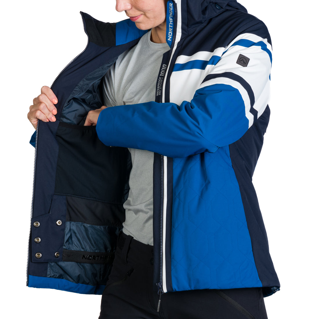 Women's ski jacket insulated with membrane SKYLA 