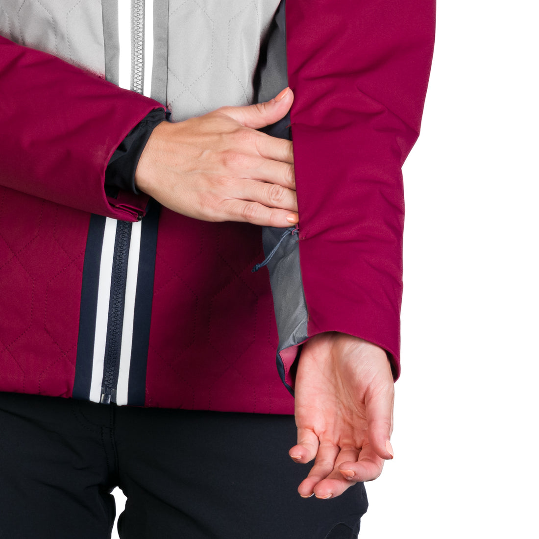 Women's ski jacket insulated with membrane SKYLA 