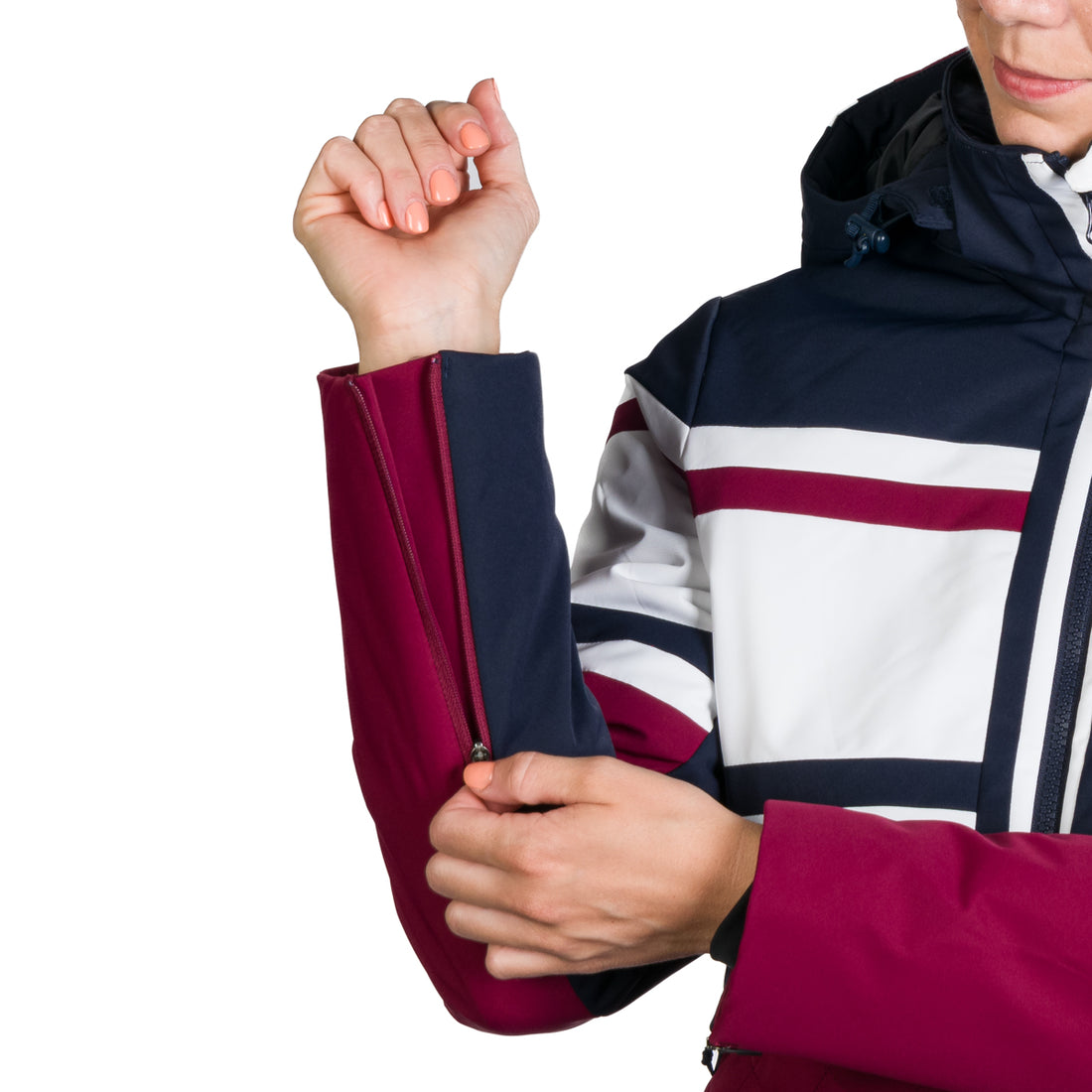 Women's ski jacket insulated with membrane SKYLA 