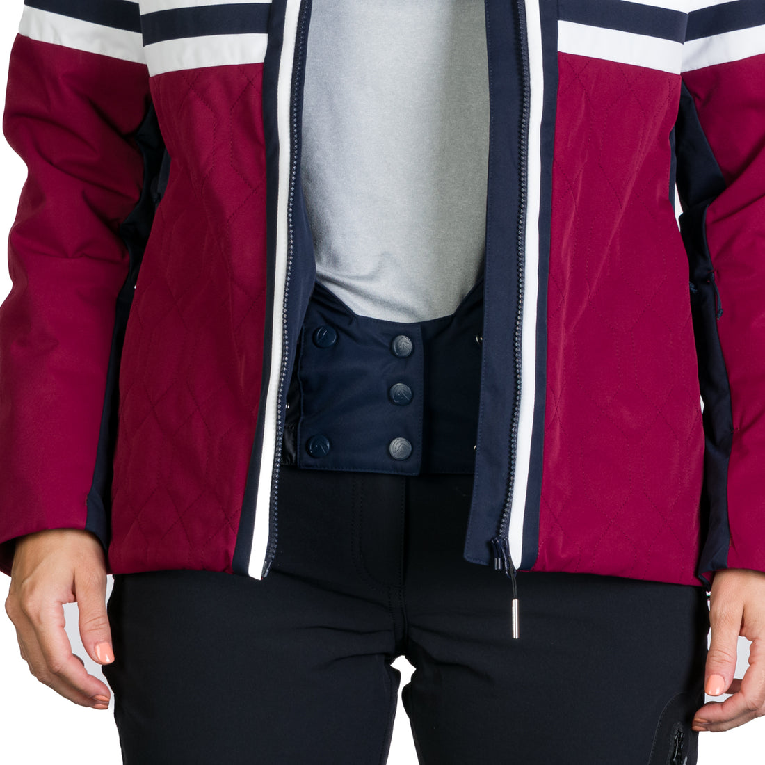Women's ski jacket insulated with membrane SKYLA 