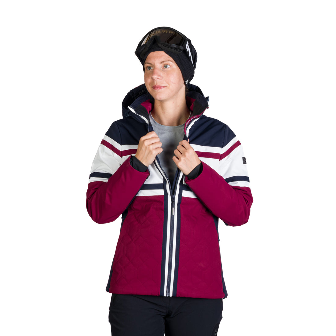 Women's ski jacket insulated with membrane SKYLA 