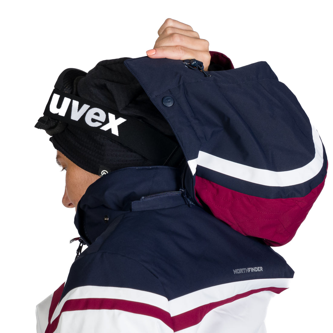 Women's ski jacket insulated with membrane SKYLA 