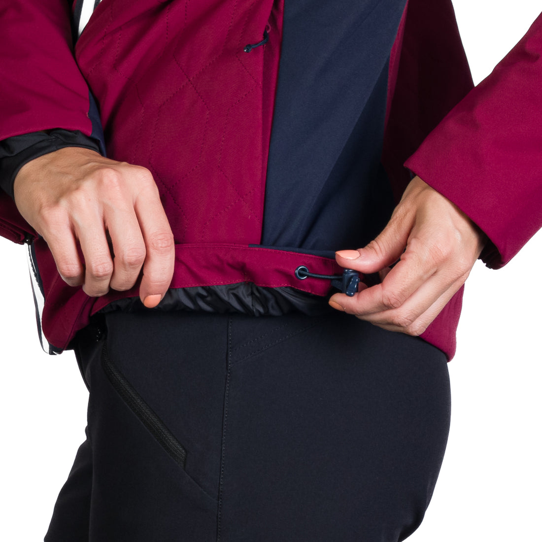 Women's ski jacket insulated with membrane SKYLA 