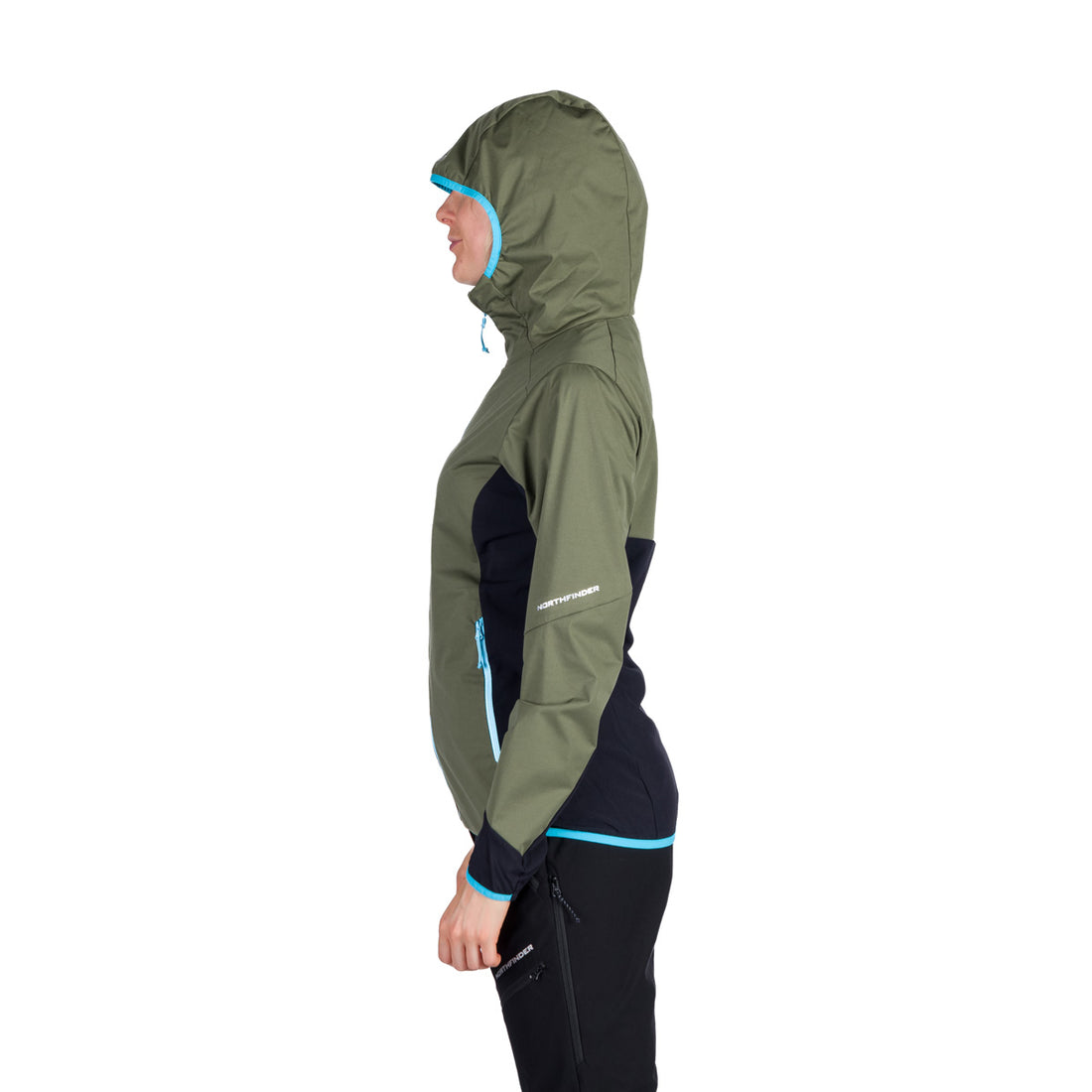  Women's trekking hybrid multisport lightweight jacket 2.5L KENDRA