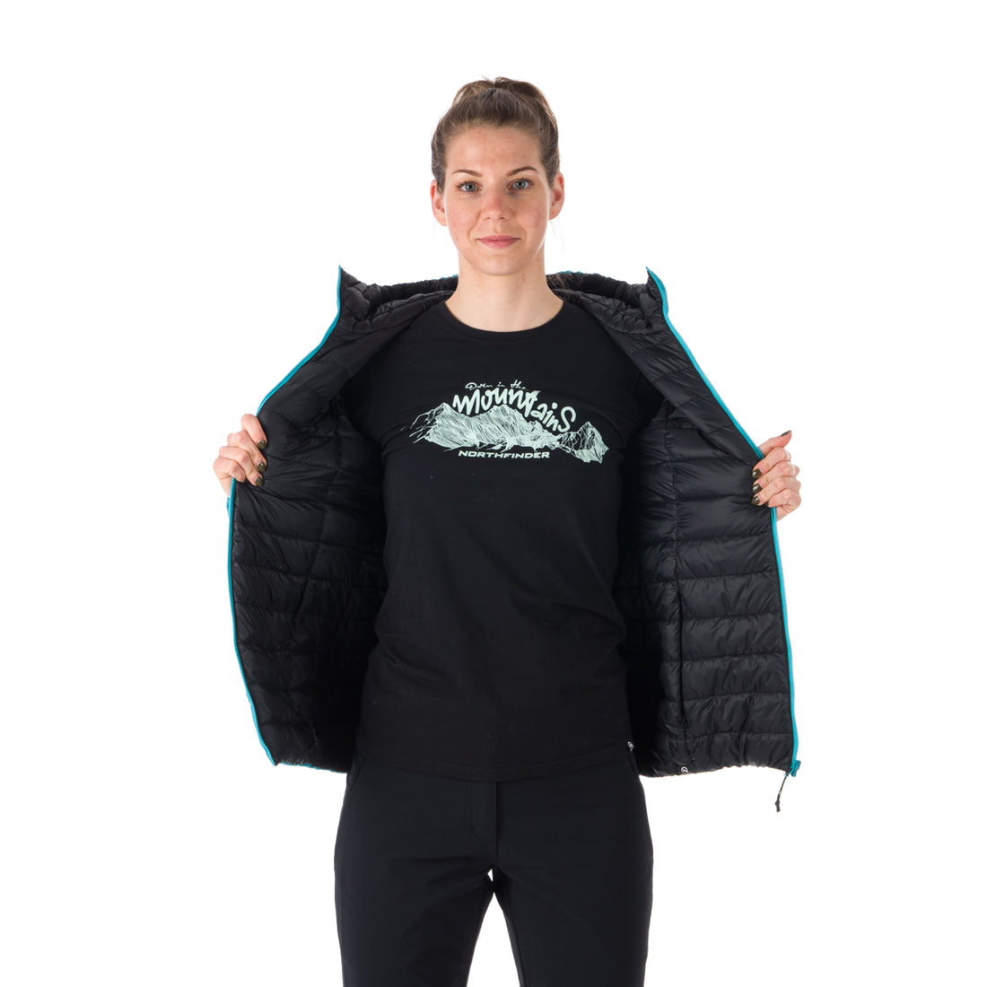 Women's warm reversible jacket ANNIE BU-6034OR