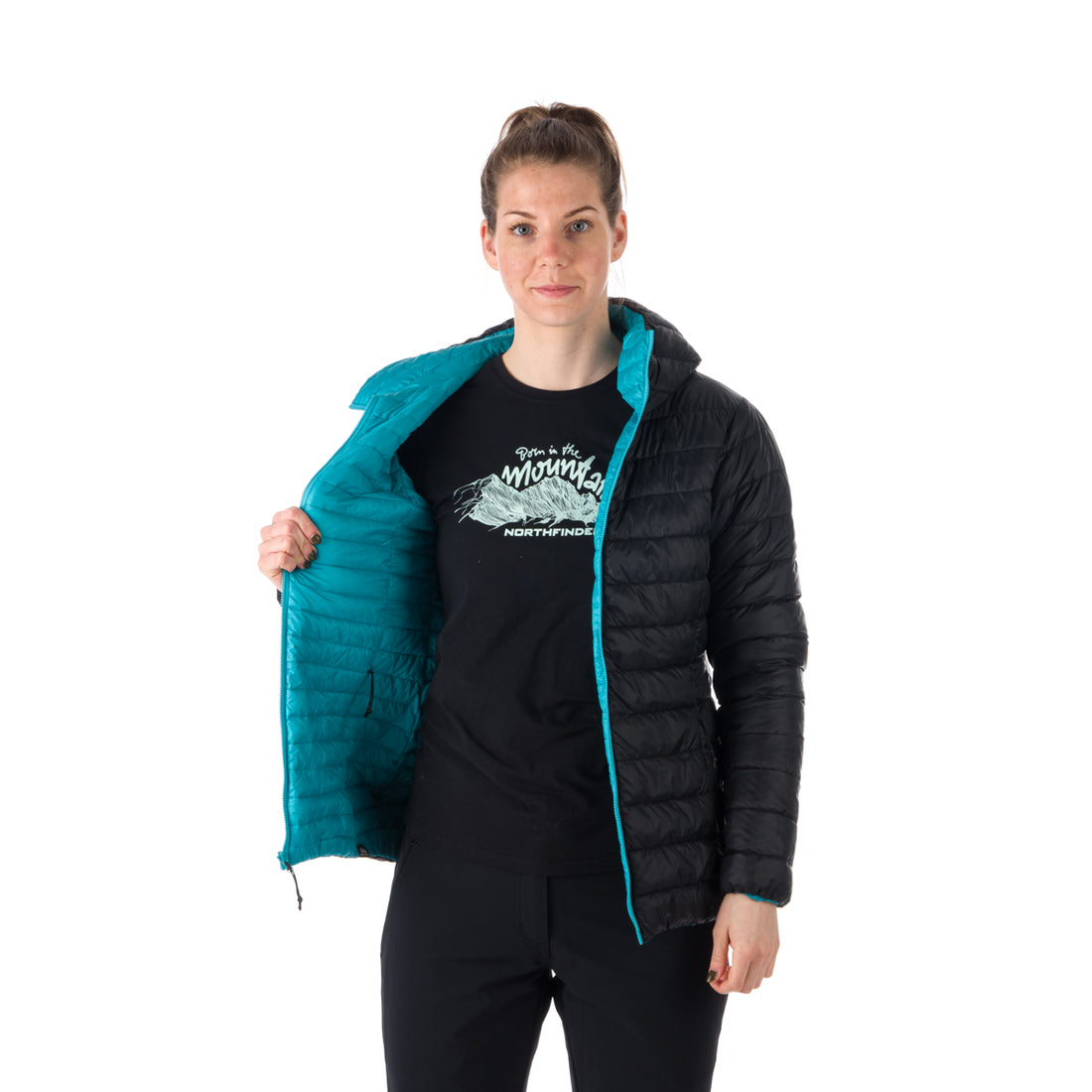Women's warm reversible jacket ANNIE BU-6034OR