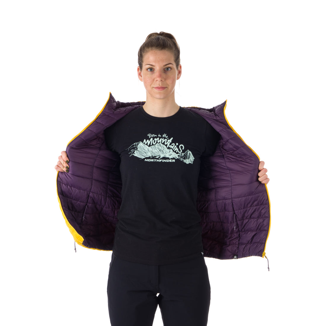 Women's warm reversible jacket ANNIE BU-6034OR